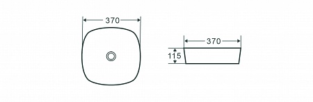 Раковина накладная Terminus Классик 370х370х115 Анапа - фото 3