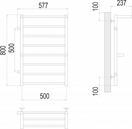 Аврора с 2-мя/п П8 500х800 бп500 слева Полотенцесушитель TERMINUS Анапа - фото 3 Аврора с 2-мя/п П8 500х800 бп500 слева Полотенцесушитель TERMINUS Анапа - фото 3
