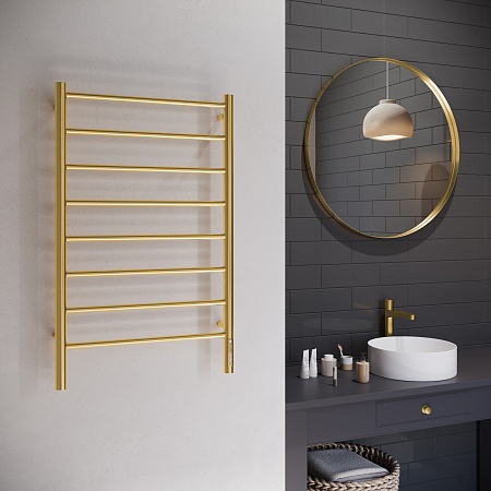 Аврора П8 500х850 Электро Полотенцесушитель TERMINUS Брашированное золото Анапа - фото 3 Аврора П8 500х850 Электро Полотенцесушитель TERMINUS Брашированное золото Анапа - фото 3