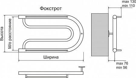 Фокстрот AISI 32х2 320х600 Полотенцесушитель  TERMINUS Анапа - фото 3